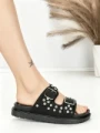 Papuci Dama cu Talpa Joasa BE-109 BLACK | BEUE SHOES