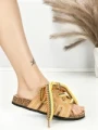 Papuci Dama cu Talpa Joasa BE-1060 BEIGE | BEUE SHOES