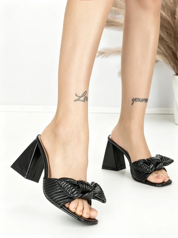 Papuci Dama cu Toc BE-9021 BLACK | BEUE SHOES