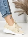 Pantofi Sport Dama cu Platforma P38 BEIGE | EMAS