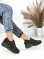 Pantofi Sport Dama cu Platforma R-276 ALL BLACK | EMAS