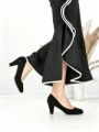 Pantofi cu Toc Gros J-89 BLACK | CHERIE