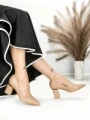 Pantofi cu Toc Gros J-221 NUDE | CHERIE
