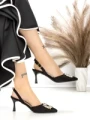 Pantofi Stiletto J-209 BLACK | CHERIE
