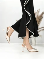Pantofi Stiletto J-209 WHITE | CHERIE