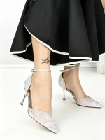Pantofi Stiletto H-116 SILVER | CHERIE