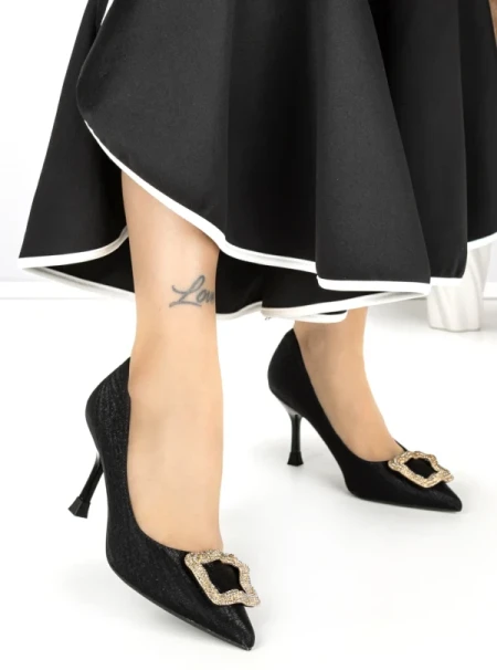 Pantofi Stiletto FG588-188-B BLACK | CHERIE