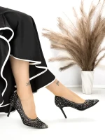 Pantofi Stiletto 588-131 BLACK | CHERIE
