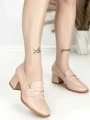 Pantofi cu Toc Gros L72168E APRICOT | ABLOOM