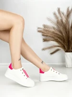 Sneakers Dama HY-285 WHITE-FUCHSIA | ABLOOM