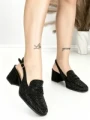 Pantofi cu Toc Gros L8576G BLACK | ABLOOM
