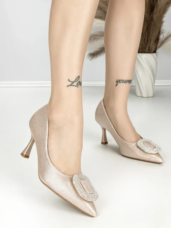 Pantofi Stiletto A7910-1 CHAMPAGNE | ABLOOM