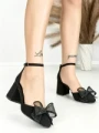 Sandale Dama cu Toc Gros 6XKK18 ALL BLACK | MEI