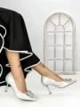 Pantofi Stiletto A7847-1 SILVER | ABLOOM