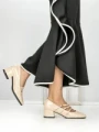 Pantofi cu Toc mic 77-557 BEIGE | CM