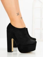 Botine cu Toc Gros 6716N NEGRO | STEPS HIGHER