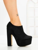 Botine cu Toc Gros 6716N NEGRO | STEPS HIGHER