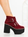 Botine cu Toc Gros 8603B BURDEOS | STEPS HIGHER
