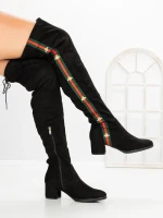 Cizme Dama cu Toc HFN-6128 BLACK | ANNALISE