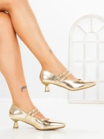 Pantofi cu Toc mic JM270E ORO | ANNALISE