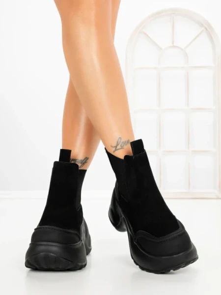Ghete Dama cu Platforma 7780-30C BLACK | MEI