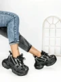Pantofi Sport Dama cu Platforma 7917-129 BLACK | MEI
