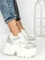 Pantofi Sport Dama cu Platforma 569-18 WHITE | MEI