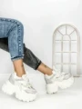 Pantofi Sport Dama cu Platforma 569-18 WHITE | MEI