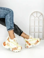 Pantofi Sport Dama cu Platforma 5358-3 YELLOW | MEI