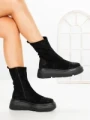 Ghete Dama cu Platforma 5AH66 ALL BLACK | MEI