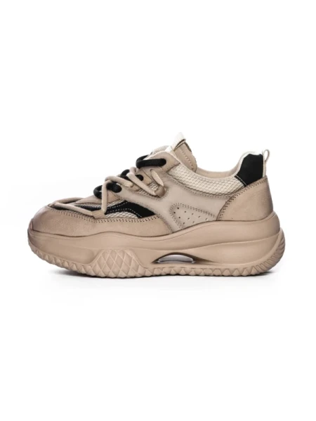 Pantofi Sport Dama din piele naturala 8003 APRICOT-BLACK | FRANCO GERARDO