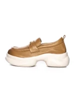 Pantofi Casual Dama din piele naturala 10821 YELLOW | ADVANCER