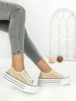 Tenisi Dama 806-4C BEIGE | RED JIN