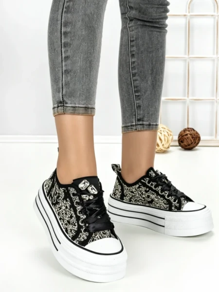 Tenisi Dama 887-4A BLACK | RED JIN