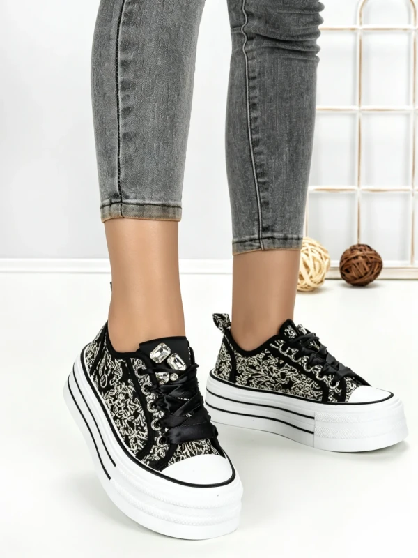 Tenisi Dama 887-4A BLACK | RED JIN