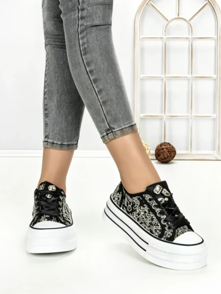 Tenisi Dama 887-4A BLACK | RED JIN