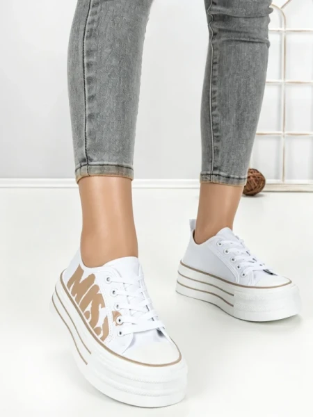 Tenisi Dama 810-4C WHITE-BEIGE | RED JIN