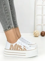 Tenisi Dama 810-4C WHITE-BEIGE | RED JIN