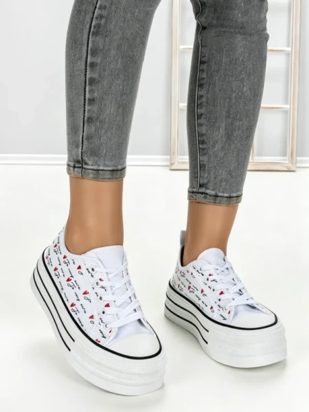 Tenisi Dama 885-4B WHITE | RED JIN