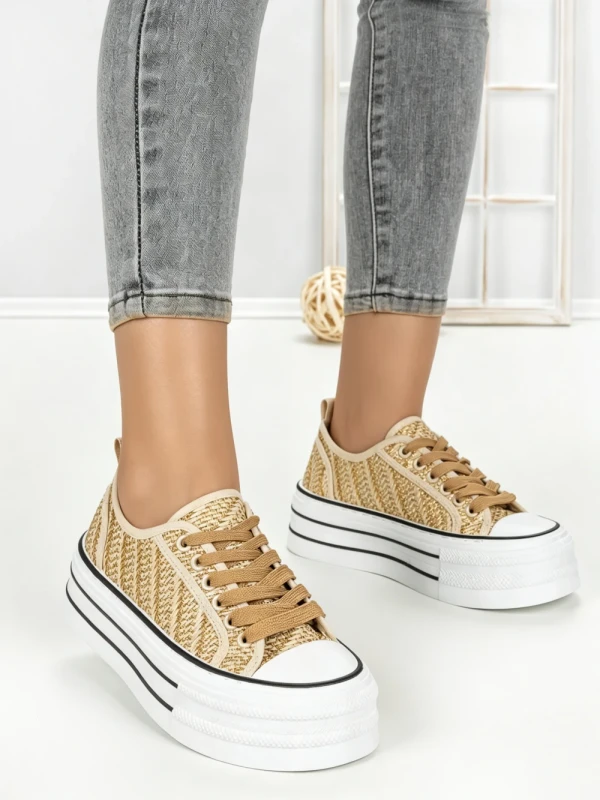 Tenisi Dama 809-4B BEIGE | RED JIN