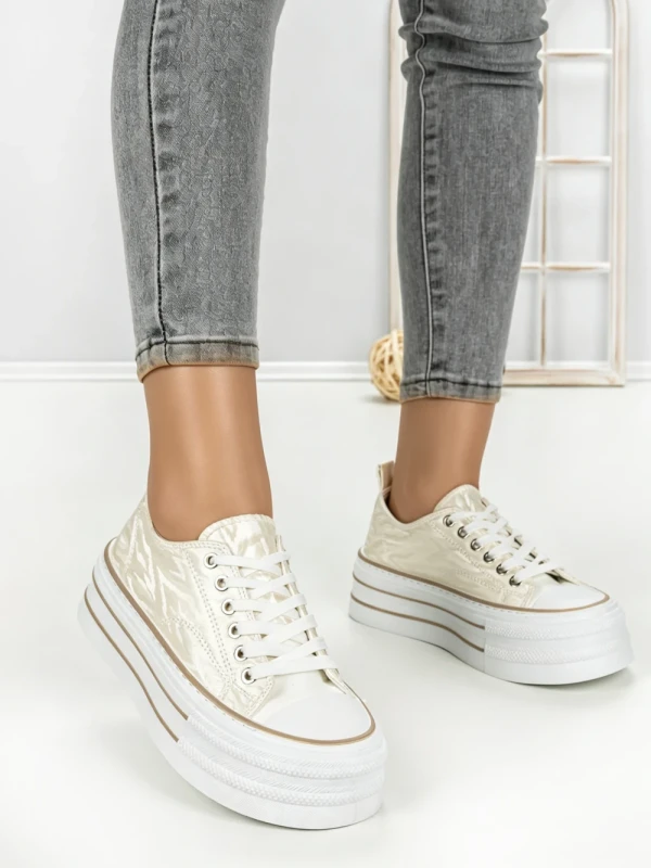 Tenisi Dama 889-4B BEIGE | RED JIN