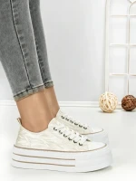 Tenisi Dama 889-4B BEIGE | RED JIN