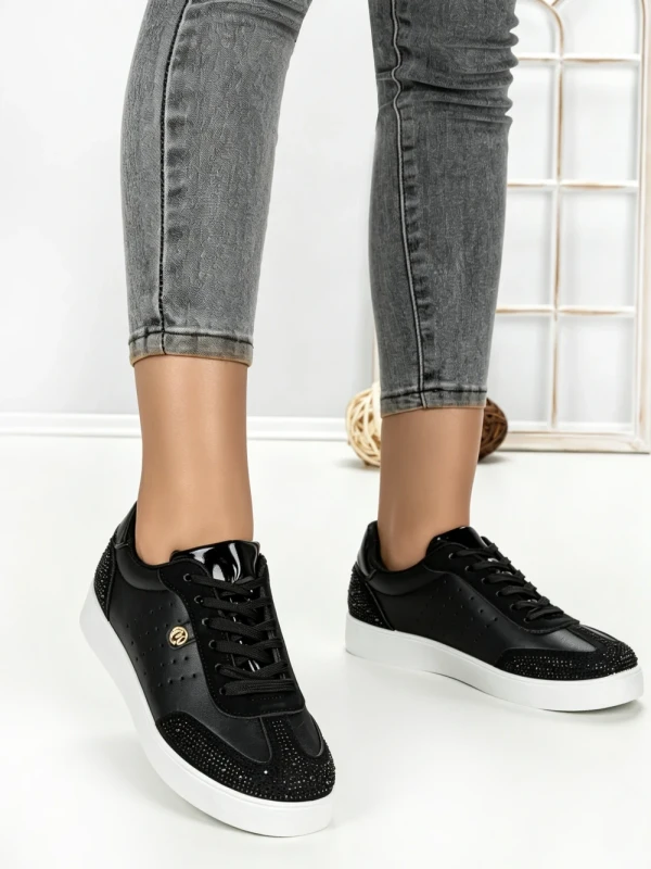 Sneakers Dama 817-4A BLACK | RED JIN