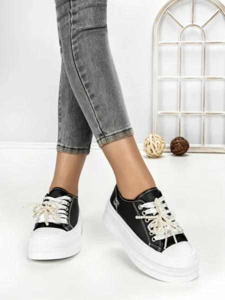 Sneakers Dama 812-4A BLACK | RED JIN