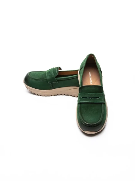 Pantofi Casual Dama din piele naturala 53671 GREEN | ADVANCER