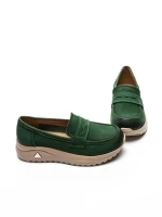 Pantofi Casual Dama din piele naturala 53671 GREEN | ADVANCER
