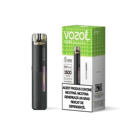 Narghilea electronica reincarcabila KIT SLEEK POD LEMON MOJITO | GALASUN
