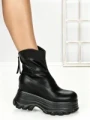 Ghete Dama cu Platforma 68WL6 BLACK | MEI