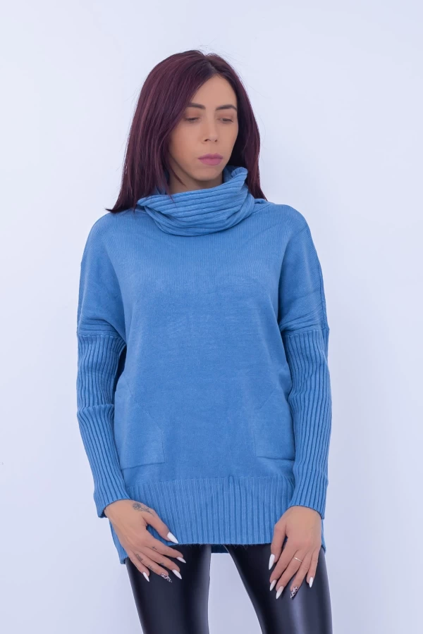 Ženska bluza sa kragnom D817 Svijetlo Plava | Fashion