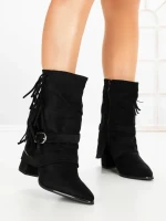 Botine cu Toc Gros 6AH32 BLACK | MEI